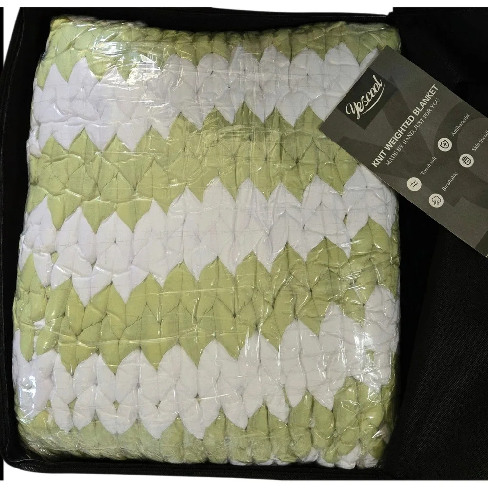 Knitted Weighted Blanket,  Chunky Knit Cooling Weighted Blanket 48